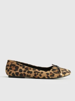 COMMENSE Accessories^Bow-Decor Leopard Printed Ballet Flats Brown