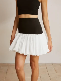 COMMENSE Tank Tops & Camis|Tops^Bubble Two-Tone Tube Top White