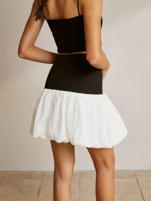COMMENSE Tank Tops & Camis|Tops^Bubble Two-Tone Tube Top White
