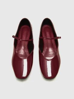 COMMENSE Shoes|Accessories^Buckle Strap Ballet Flats Burgundy