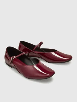 COMMENSE Shoes|Accessories^Buckle Strap Ballet Flats Burgundy