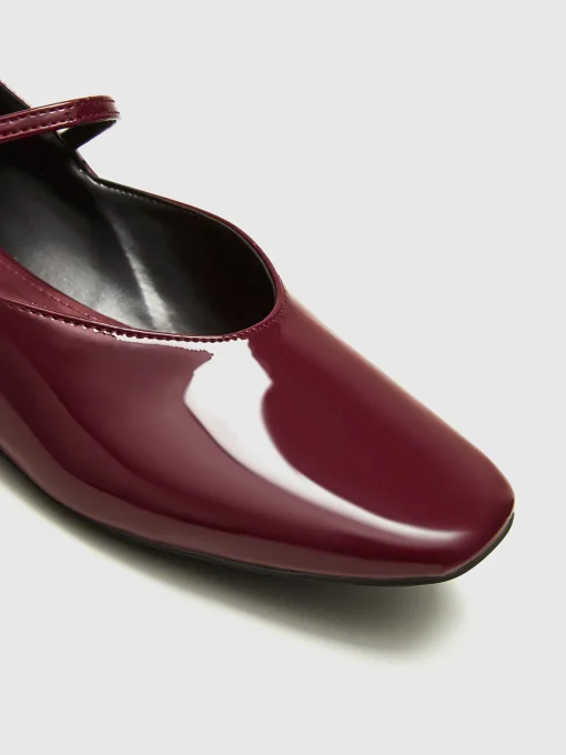 COMMENSE Shoes|Accessories^Buckle Strap Ballet Flats Burgundy