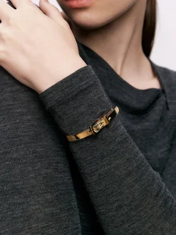 COMMENSE Rings & Bracelets|Accessories^Buckle Style Open Bracelet Gold