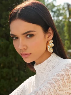 COMMENSE Accessories^Butterfly en Wing Stud Earrings Gold