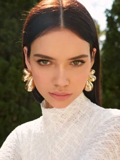 COMMENSE Accessories^Butterfly en Wing Stud Earrings Gold