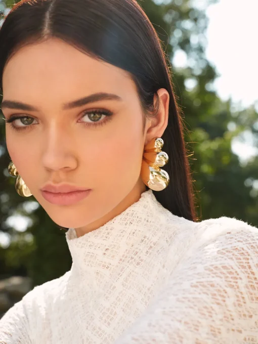 COMMENSE Accessories^Butterfly en Wing Stud Earrings Gold