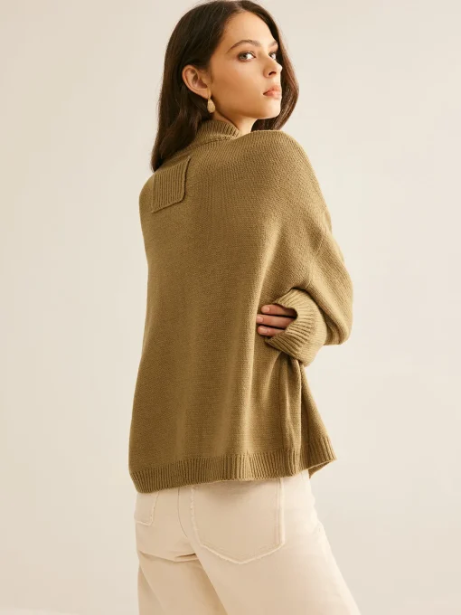 COMMENSE Cardigans|Sweaters & Cardigans^Button Down Pockets Cardigan Khaki