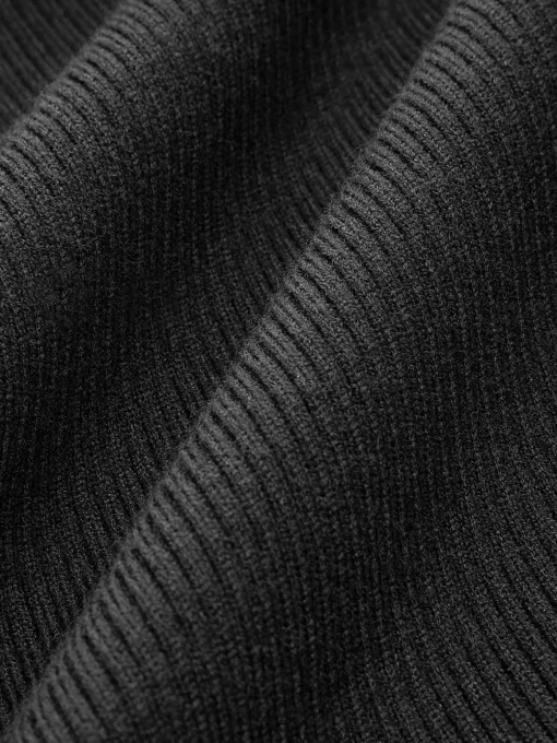 COMMENSE Sweater Tops|Sweaters & Cardigans^Button Down Skinny Knit Top Black