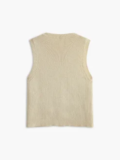 COMMENSE Sweater Vests|Sweaters & Cardigans^Button Pockets Sweater Vest White