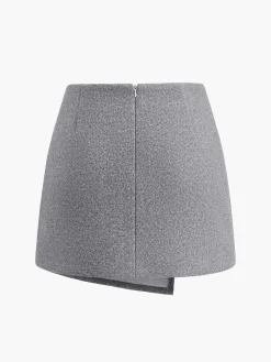 COMMENSE Skirts|Matching Sets^Button Tweed Warm Skirt Black