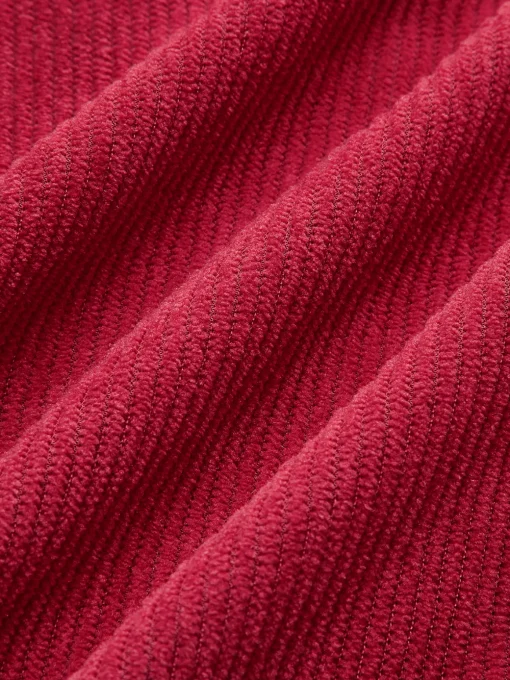 COMMENSE Skirts|Bottoms^Button-Decor Corduroy Zipper Skirt Red