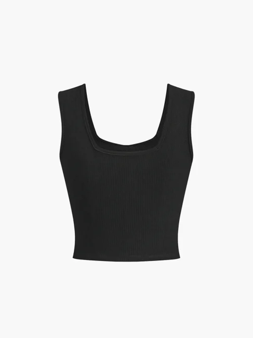 COMMENSE Tank Tops & Camis|Tops^Casual Bow Tank Top Black