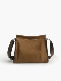 COMMENSE Bags|Accessories^Causal Bucket Zipper Tote Bag DarkBrown