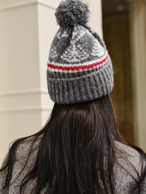 COMMENSE Hair Claws & Hats|Accessories^Christmas Knitted Warm Beanie Grey