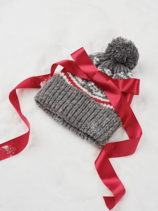 COMMENSE Hair Claws & Hats|Accessories^Christmas Knitted Warm Beanie Grey