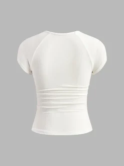 COMMENSE T-shirts|Tops^Cinch Sweetheart T-Shirt White