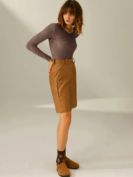 COMMENSE Sweater Tops|Sweaters & Cardigans^Clouds Ribbed Pullover Sweater LightKhaki