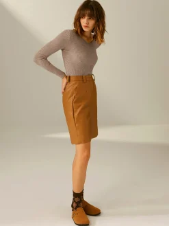 COMMENSE Sweater Tops|Sweaters & Cardigans^Clouds Ribbed Pullover Sweater LightKhaki