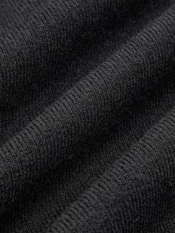 COMMENSE Sweater Tops|Sweaters & Cardigans^Color Block Panel Lapel Sweater Black