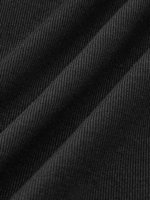 COMMENSE T-shirts|Tops^Color Block Pleated Jersey Slim Top Black