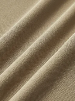 COMMENSE Pants|Bottoms^Contrast Binding Wide-Leg Pants Khaki
