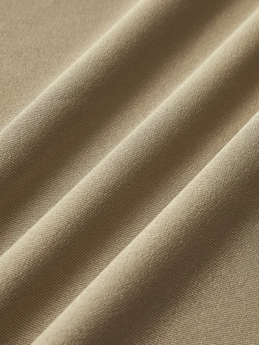 COMMENSE Pants|Bottoms^Contrast Binding Wide-Leg Pants Khaki