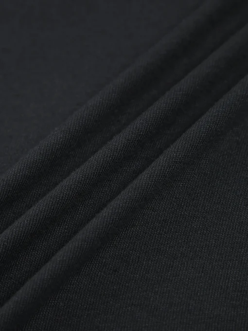 COMMENSE T-shirts|Tops^Contrast Trim Mock Neck Long Sleeve Top Black