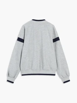 COMMENSE Sweatshirts & Hoodies|Tops^Contrast Trim Oversized Sweatshirt Grey