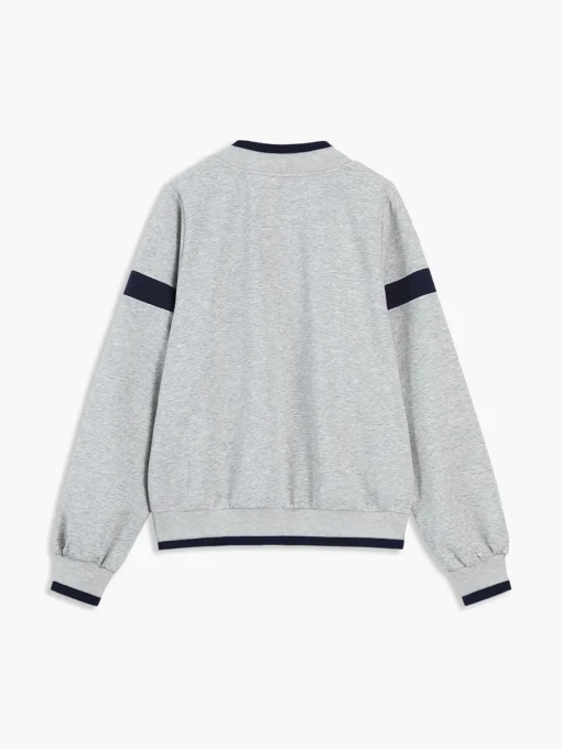 COMMENSE Sweatshirts & Hoodies|Tops^Contrast Trim Oversized Sweatshirt Grey