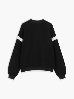 COMMENSE Sweatshirts & Hoodies|Tops^Contrast Trim Oversized Sweatshirt Grey