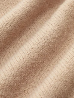 COMMENSE Sweater Tops|Sweaters & Cardigans^Contrast Wave Trim Bow Sweater Khaki