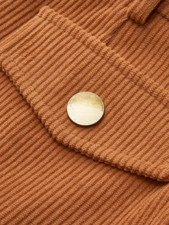 COMMENSE Skirts|Bottoms^Corduroy Pleated Mini Skirt Brown