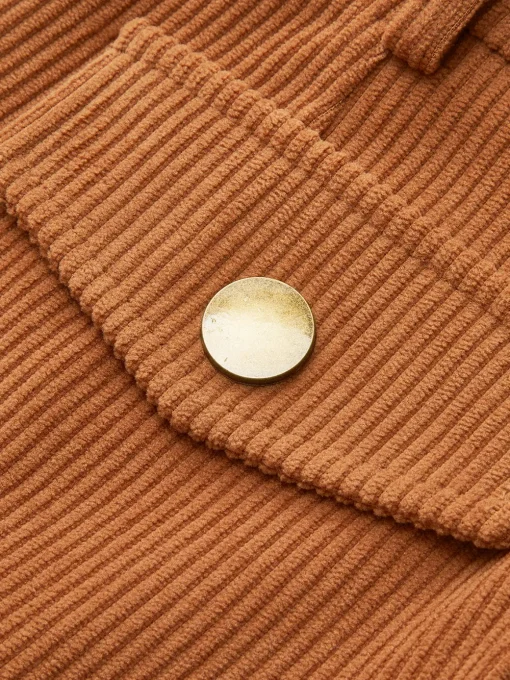COMMENSE Skirts|Bottoms^Corduroy Pleated Mini Skirt Brown