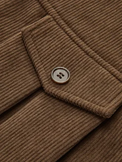 COMMENSE Skirts|Bottoms^Corduroy Pleated Skirt With Belt LightBrown