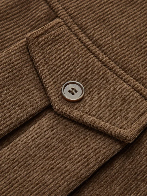 COMMENSE Skirts|Bottoms^Corduroy Pleated Skirt With Belt LightBrown