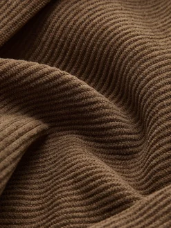 COMMENSE Skirts|Bottoms^Corduroy Pleated Skirt With Belt LightBrown