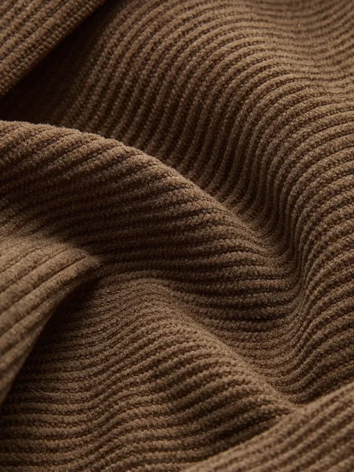 COMMENSE Skirts|Bottoms^Corduroy Pleated Skirt With Belt LightBrown