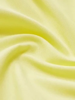 COMMENSE Tops^Cotton Blends Shirred Bubble Blouse Yellow