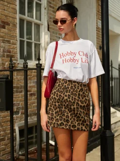 COMMENSE T-shirts|Tops^Cotton Letter Printed Short Sleeve T-Shirt White