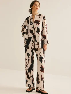COMMENSE Blouses & Shirts|Matching Sets^Cow Printed Loose Shirt Multicolor