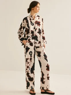 COMMENSE Blouses & Shirts|Matching Sets^Cow Printed Loose Shirt Multicolor