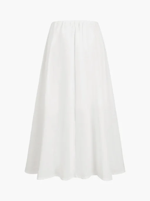 COMMENSE Skirts|Matching Sets^Cowgirl Aesthetics Zippered Maxi Skirt White