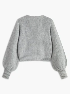 COMMENSE Sweater Tops|Sweaters & Cardigans^Crew Neck Bow Knit Top Grey
