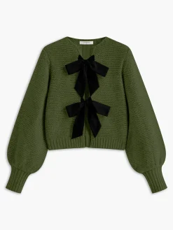 COMMENSE Sweater Tops|Sweaters & Cardigans^Crew Neck Bow Knit Top Grey