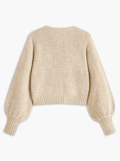 COMMENSE Sweater Tops|Sweaters & Cardigans^Crew Neck Bow Knit Top Grey