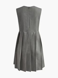 COMMENSE Casual Dresses|Short Dresses^Crew Neck Panel Pleated Tank Dress Grey