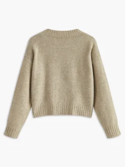 COMMENSE Sweater Tops|Sweaters & Cardigans^Crew Neck Strawberry Warm Sweater Apricot