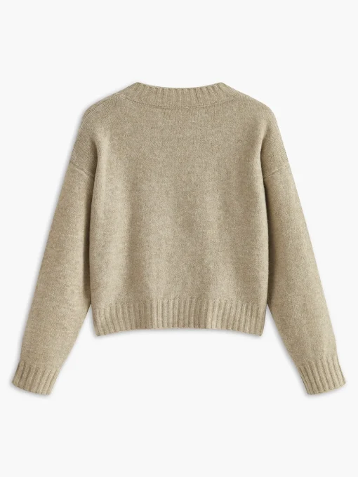 COMMENSE Sweater Tops|Sweaters & Cardigans^Crew Neck Strawberry Warm Sweater Apricot
