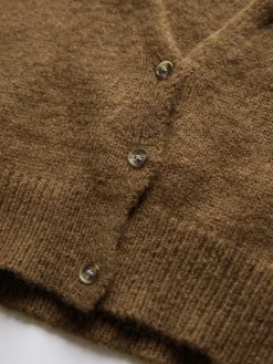 COMMENSE Cardigans|Sweaters & Cardigans^Cropped Cardigan with Collar Coffee