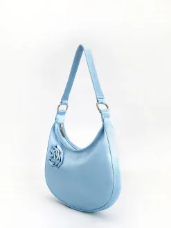 COMMENSE Bags|Accessories^3D Flower Zipper Crescent Bag LightBlue